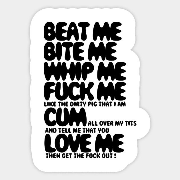 Beat Me Bite Me Sticker by TheCosmicTradingPost